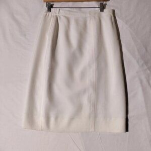 J.Tiktiner Lined Skirt White Size 44/12 Made in France - Imperfect
